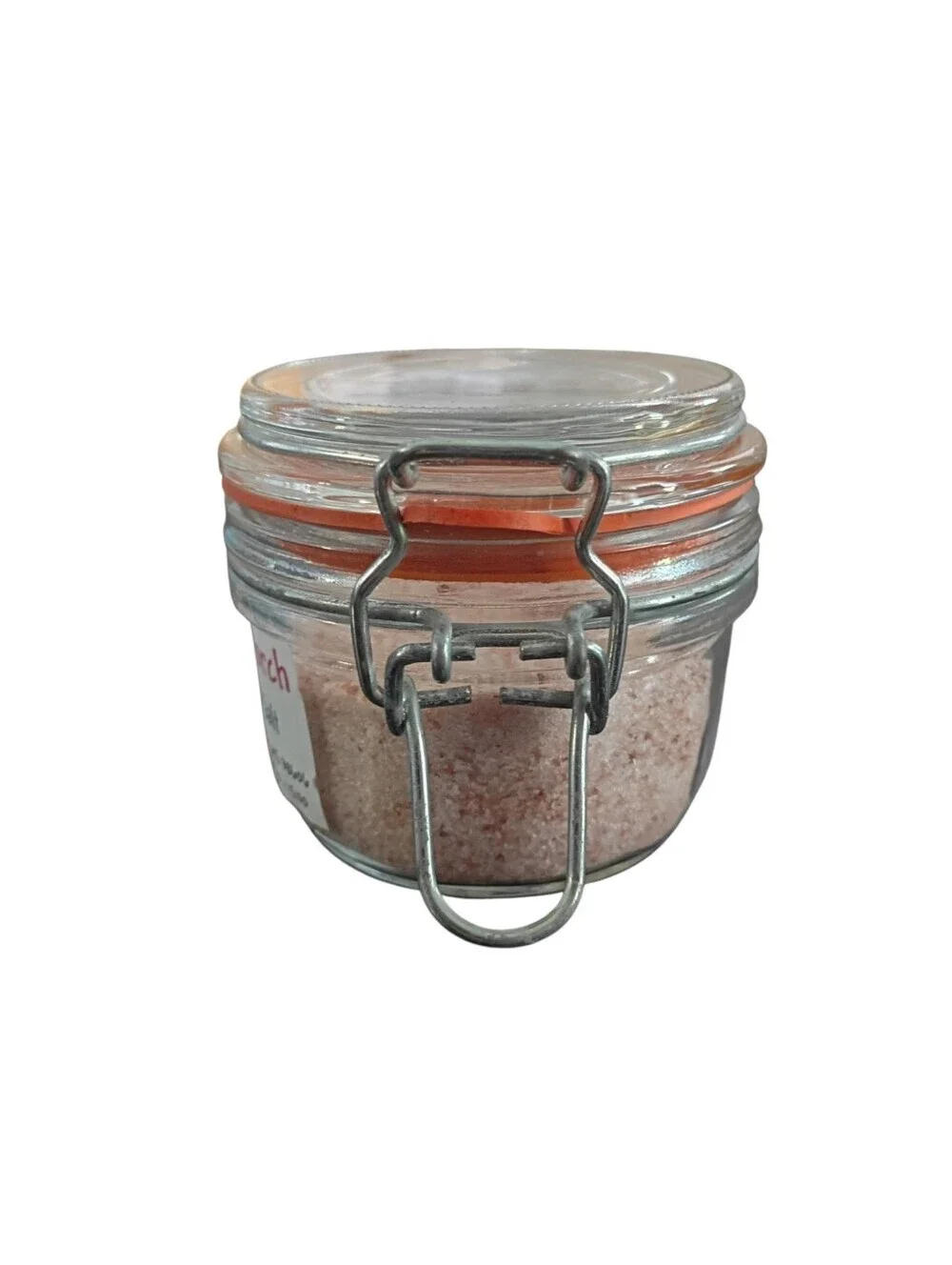 Himalayan Pink Salt In Small Glass Clasp Jars